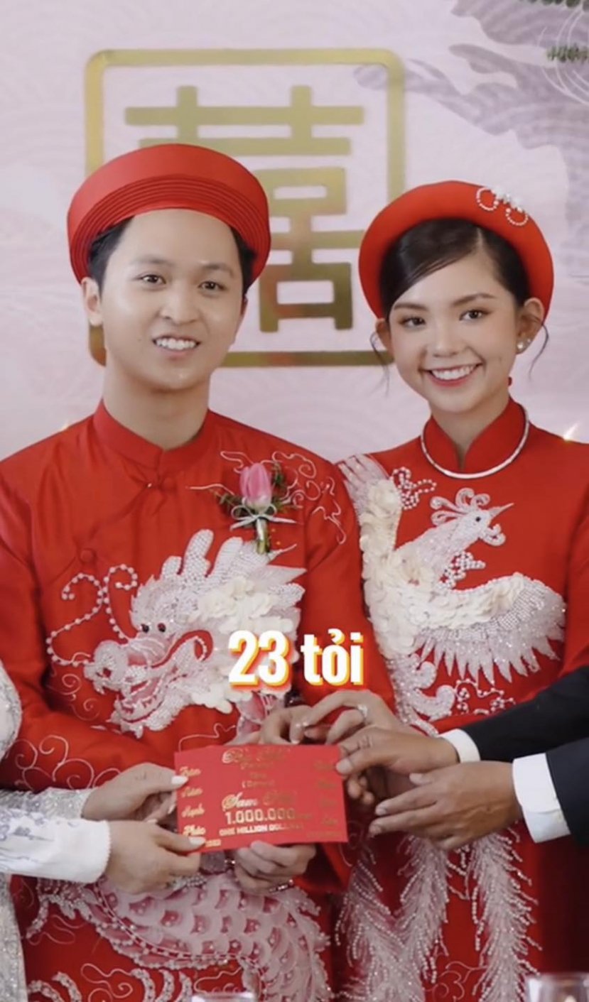 Cô dâu chú rể được tặng 'sương sương' 23 tỷ đồng